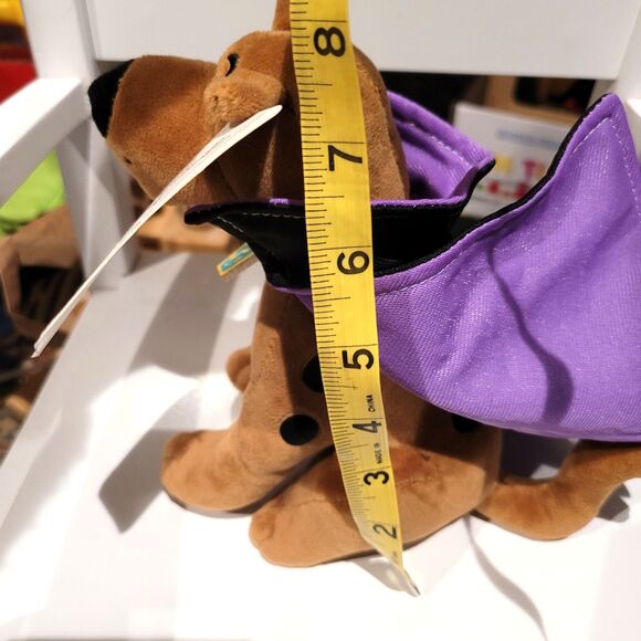 Scooby Doo Dracula Vampire Halloween 8" Plush Dog Black Purple Cape Ruz NEW WB - Picture 6 of 7